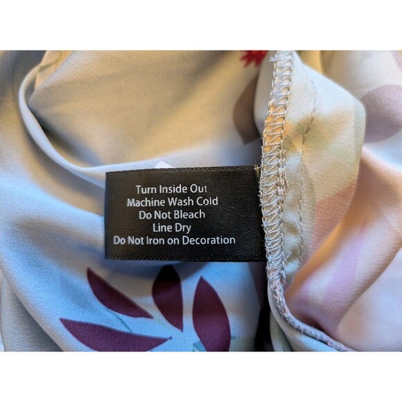 Boston Proper Sz 18 Floral Satin Sequin Kimono Dress Ethereal Feminine Glam - Picture 13 of 13